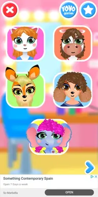 Hair salon animals android App screenshot 0